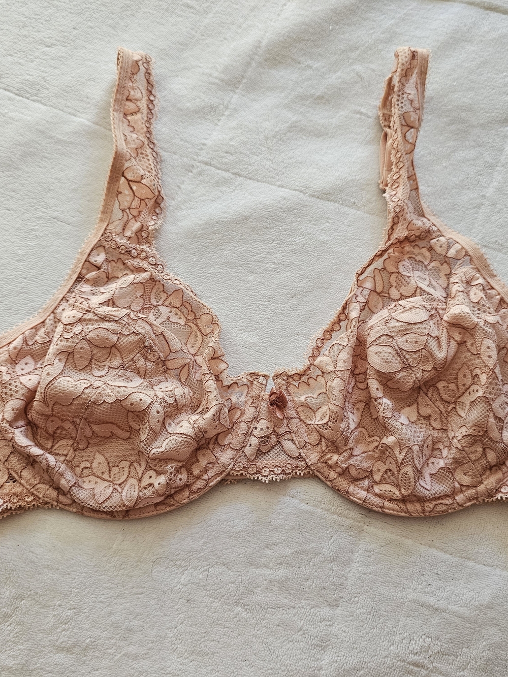 Maidenform Lace Underwire Bra in Peach Color